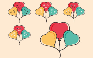 cute balloons vector designs template