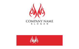 Fire Logo Template Flame Icon Vector V20