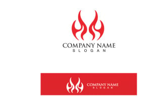 Fire Logo Template Flame Icon Vector V41