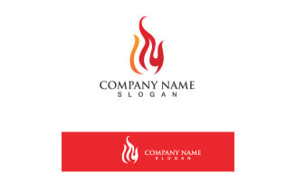 Fire Logo Template Flame Icon Vector V4