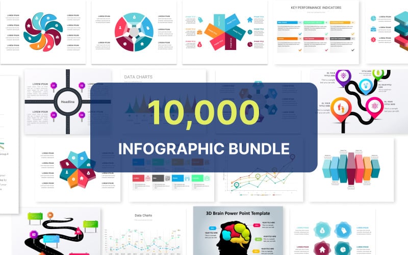 10,000 Infographic Bundle Element Pack Infographic Element