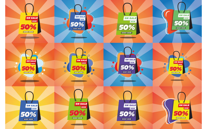 Mega sale social media post design template collections Social Media