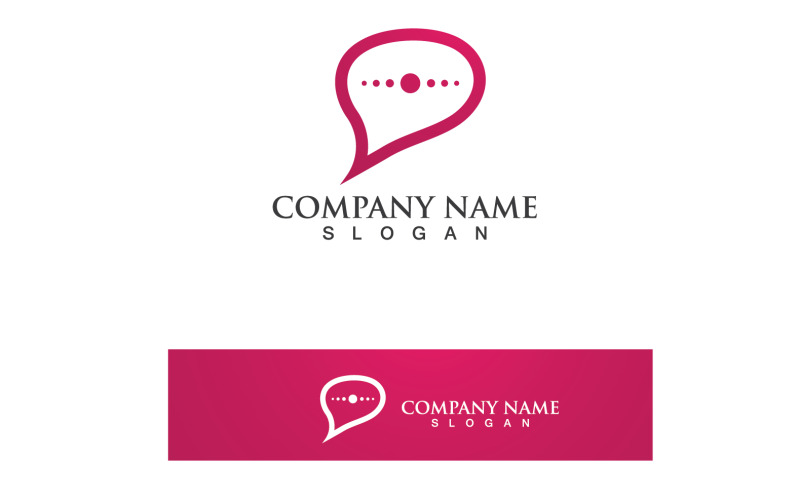Bubble Chat Social Template 1 Logo Template