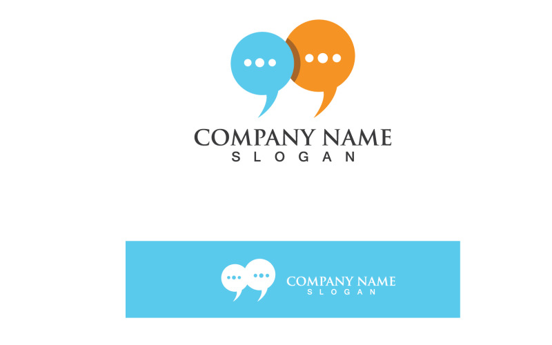 Bubble Chat Social Template 2 Logo Template