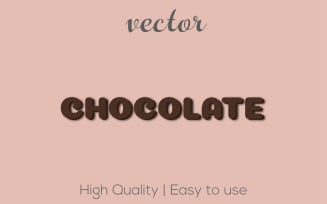 Chocolate | 3D Chocolate Text Style | Modern Chocolate Editable Vector Text Effect