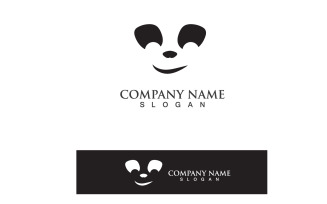 Panda Logo Black And White Head Vector V