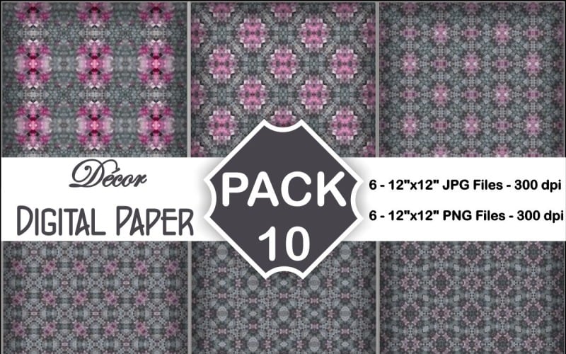 Decor Digital Papers Pack 10 Background
