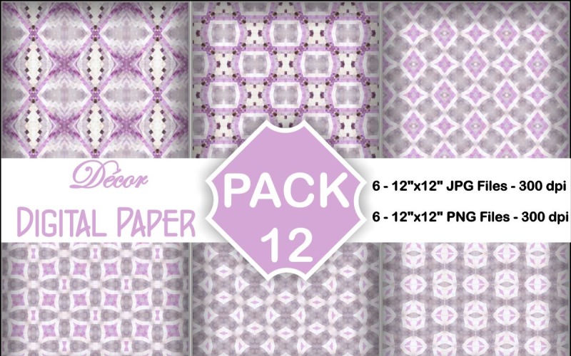 Decor Digital Papers Pack 12 Background