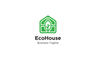 Eco House Logo Design Template