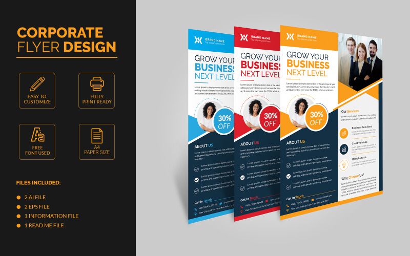 Flyer Template | Business Promotional Branding Corporate Corporate Identity