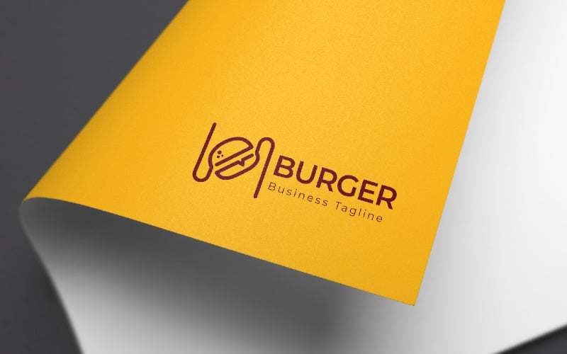 N Letter Burger Logo Design Template Logo Template