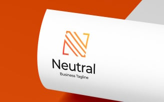 N Letter Neutral Logo Design Template