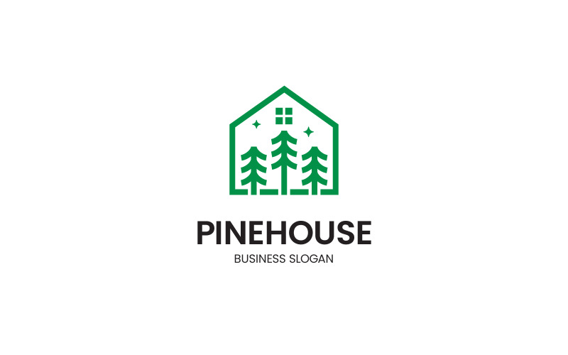 Pine House Logo Design Template Logo Template