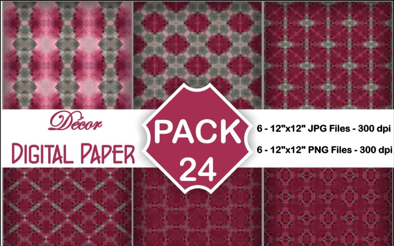 Decor Digital Papers Pack 24 Background