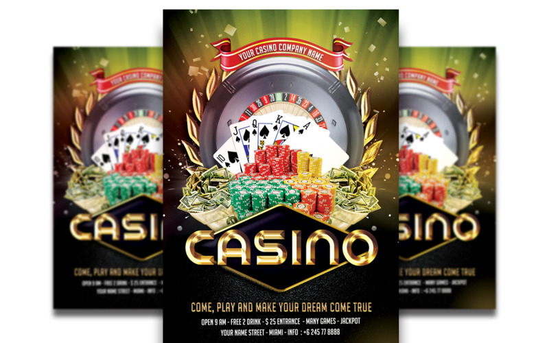 FREE - Casino Flyer Template Corporate Identity