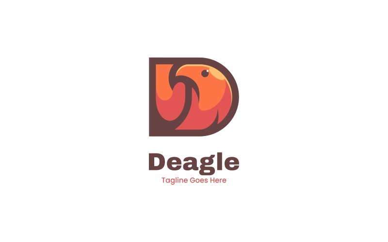 Letter Eagle Simple Mascot Logo Logo Template