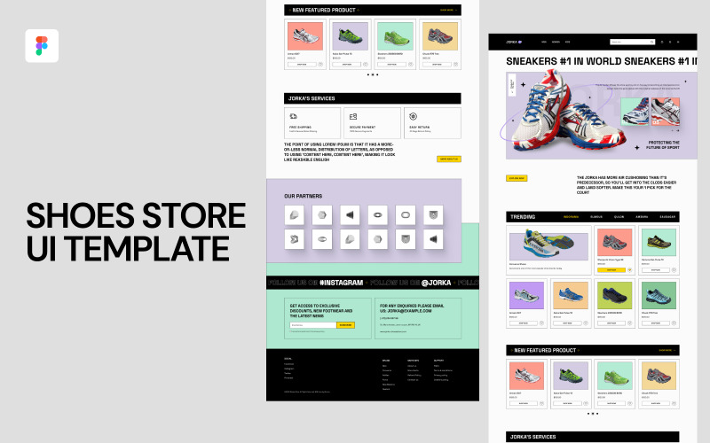 Shoes Store UI Figma Template UI Element