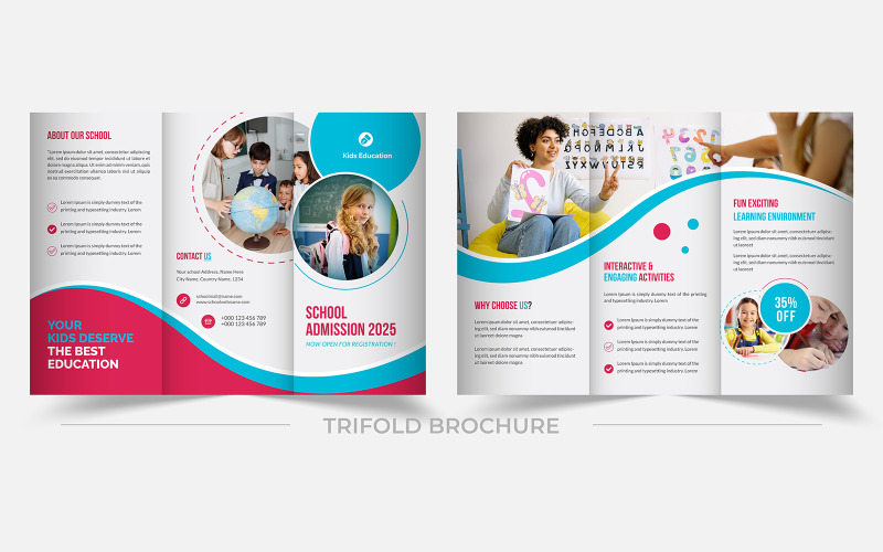 Admission Brochure Template | Educational Purposes Brochure Template Corporate Identity