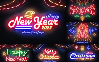 Christmas Neon Text Effects
