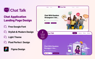 Chat Talk - Chat Application Landing Page Figma Kit