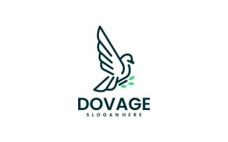 Dove Line Art Logo Style 1