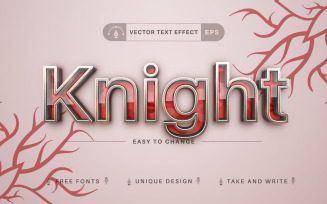 Red Knight - Editable Text Effect, Font Style
