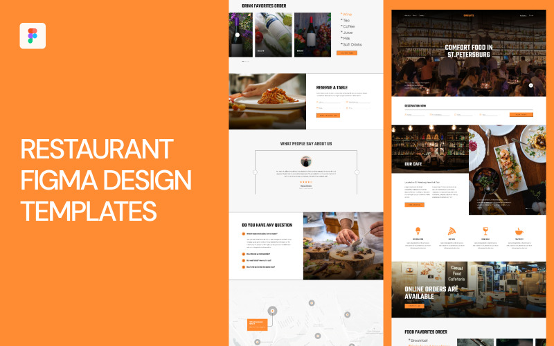 Restaurant Figma Design Template UI Element