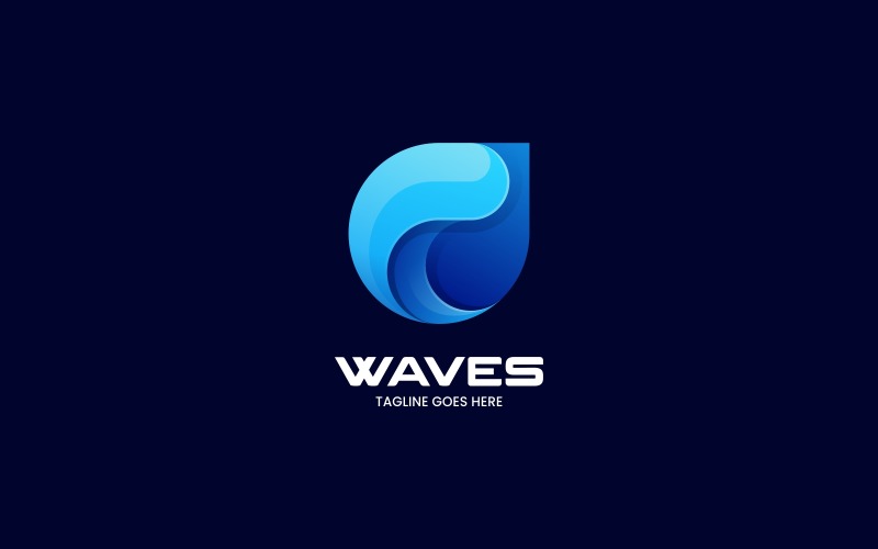 Waves Gradient Logo Style 2 Logo Template