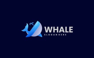 Whale Gradient Logo Style 3