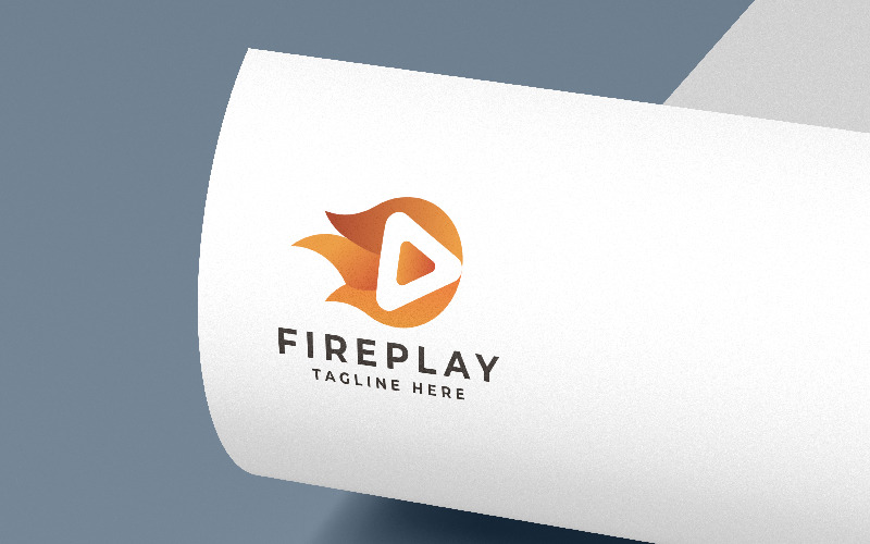 Fire Play Media Professional Logo Logo Template