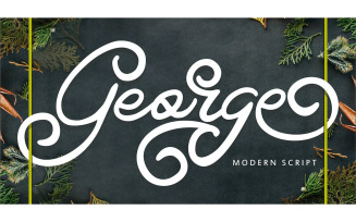 George Modern Swirl Font - George Modern Swirl Font