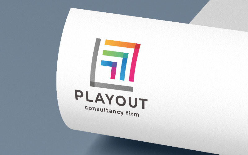 Playout Growth Arrow Logo Logo Template