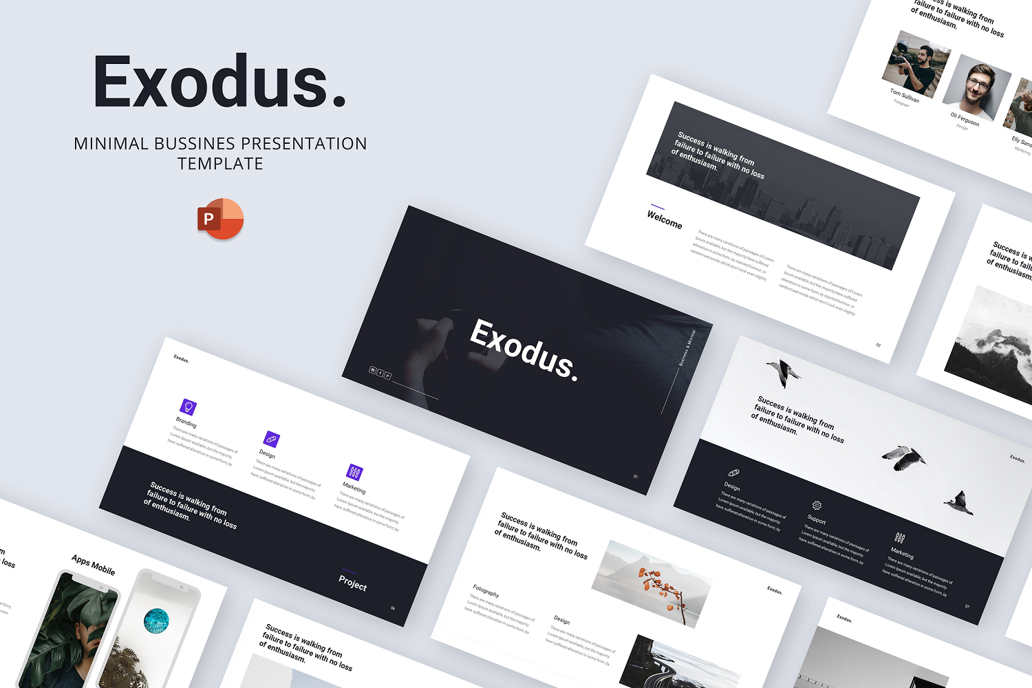 Exodus - Minimal Bussines Powerpoint Template
