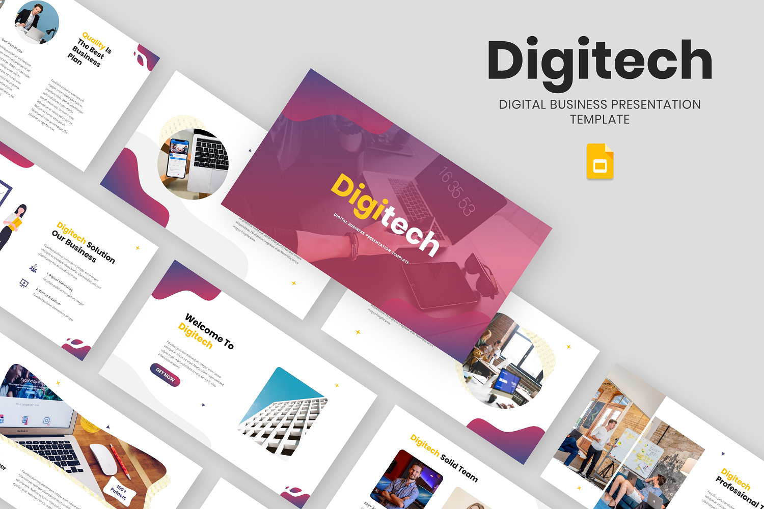 Digitech - Digital Business Google Slide Template