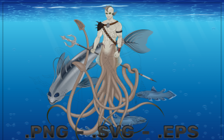 Sea Mythological Creature Vector Design