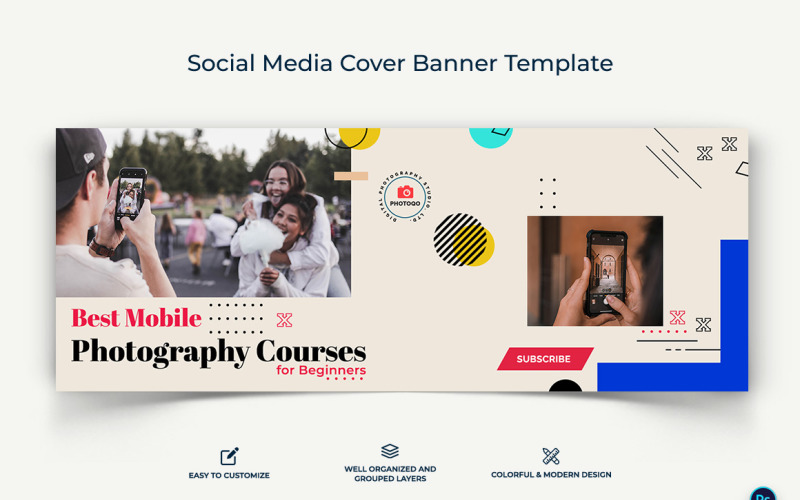 Photography Facebook Cover Banner Design Template-13 Social Media