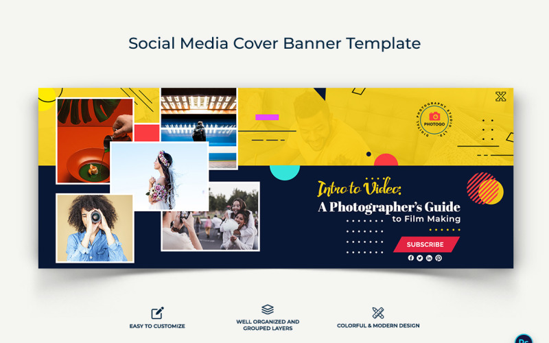 Photography Facebook Cover Banner Design Template-14 Social Media
