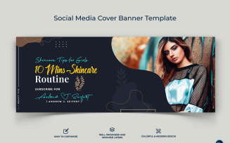 Beauty Tips Facebook Cover Banner Design Template-02