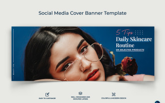 Beauty Tips Facebook Cover Banner Design Template-03