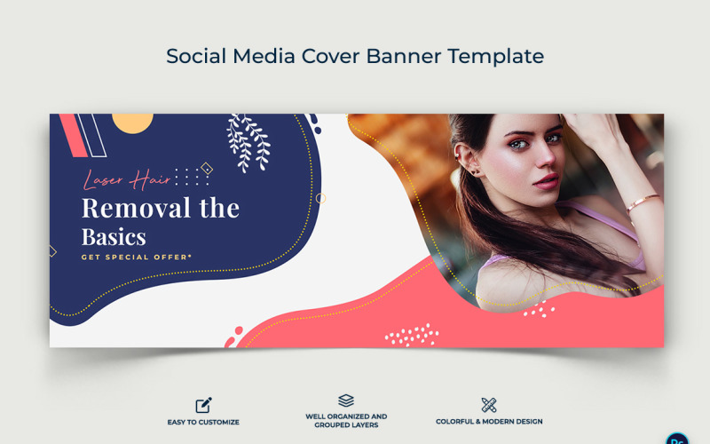 Beauty Tips Facebook Cover Banner Design Template-04 Social Media