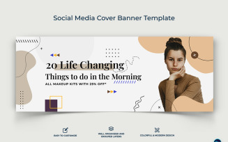 Beauty Tips Facebook Cover Banner Design Template-05