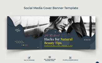 Beauty Tips Facebook Cover Banner Design Template-07