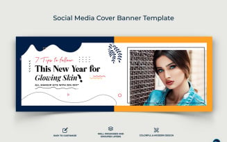 Beauty Tips Facebook Cover Banner Design Template-08