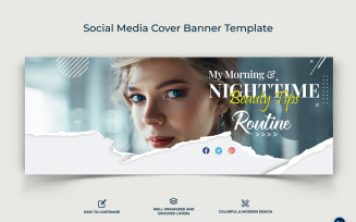 Beauty Tips Facebook Cover Banner Design Template-09