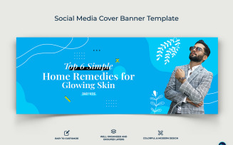 Beauty Tips Facebook Cover Banner Design Template-11