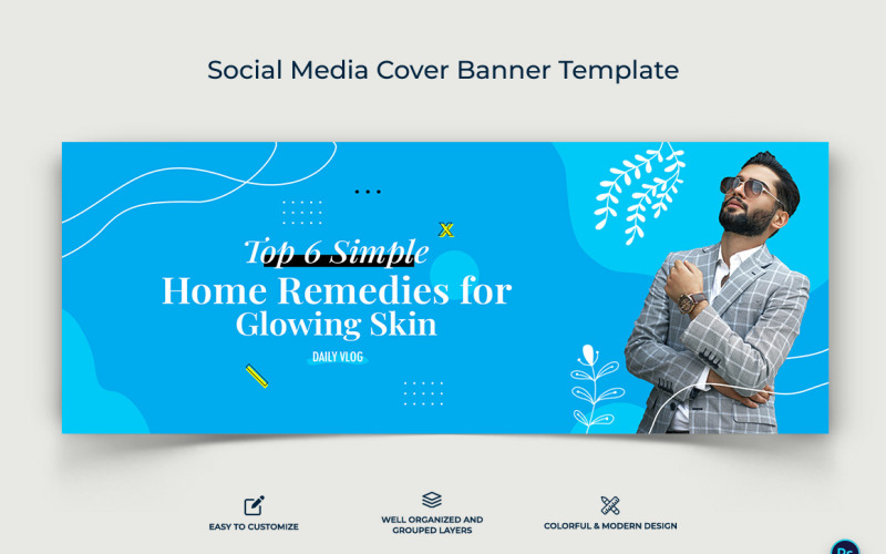 Beauty Tips Facebook Cover Banner Design Template-11 Social Media