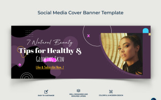 Beauty Tips Facebook Cover Banner Design Template-12