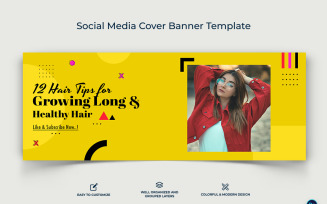 Beauty Tips Facebook Cover Banner Design Template-13