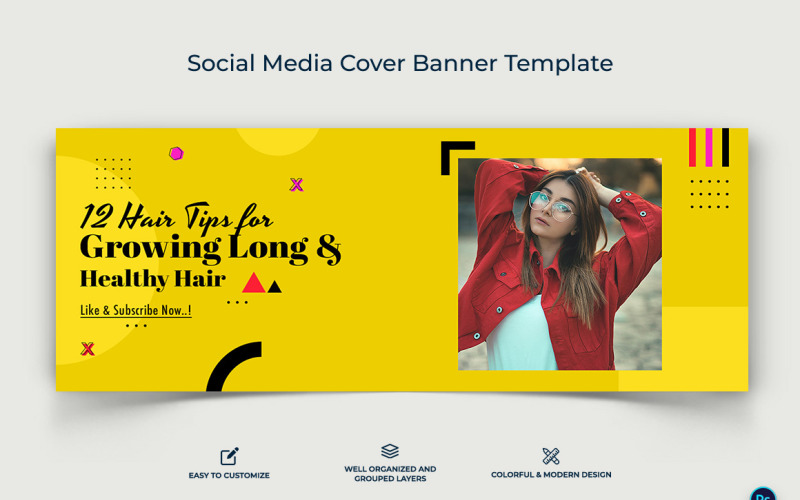 Beauty Tips Facebook Cover Banner Design Template-13 Social Media