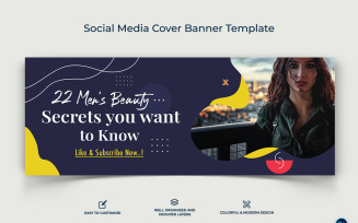 Beauty Tips Facebook Cover Banner Design Template-15